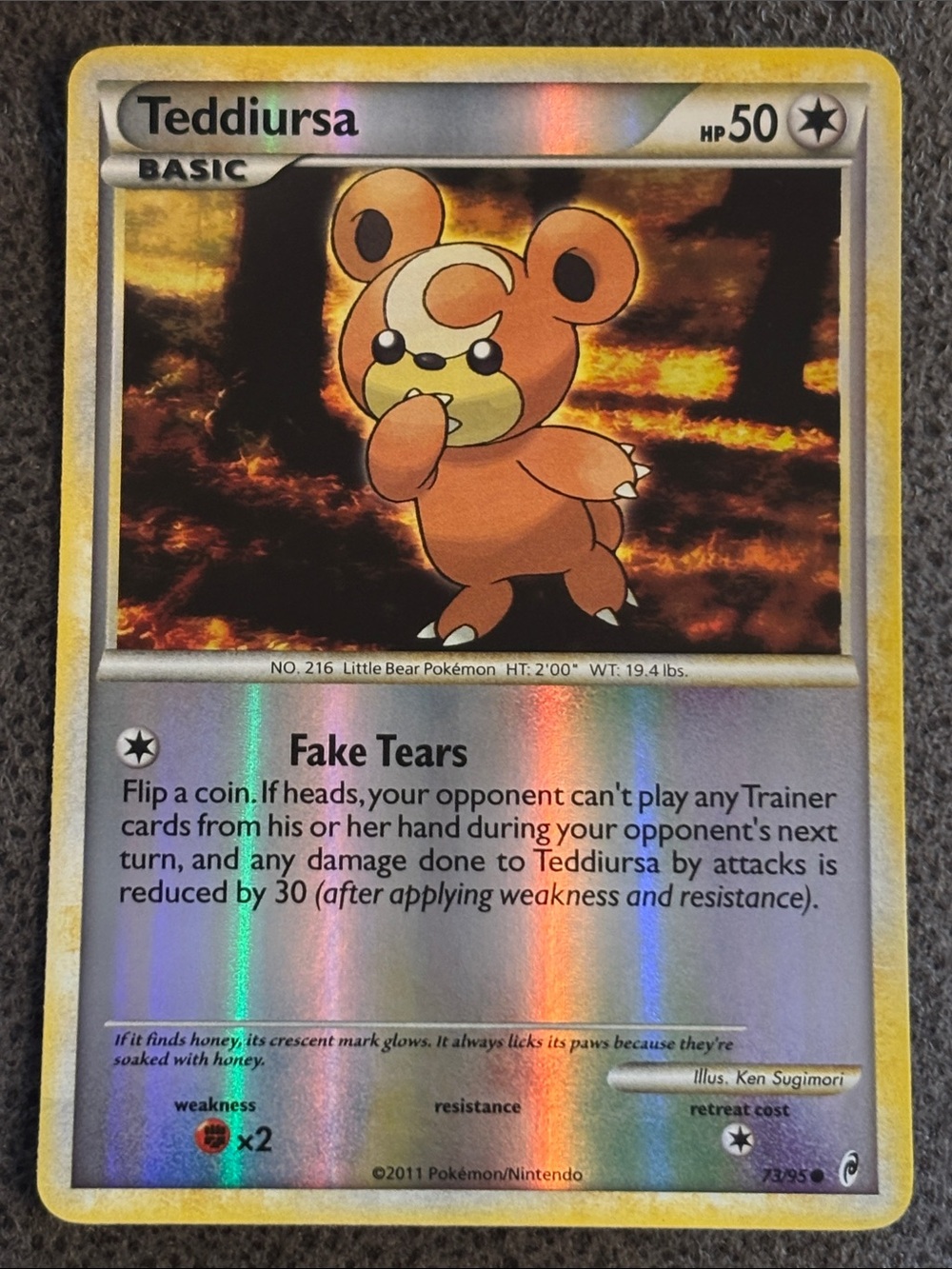 🐻 Teddiursa Reverse Holo 2011 Call of Legends Pokemon Card